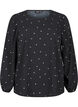 FLASH - Chemisier à manches longues avec de petites fleurs, Black White Flower, Packshot image number 0