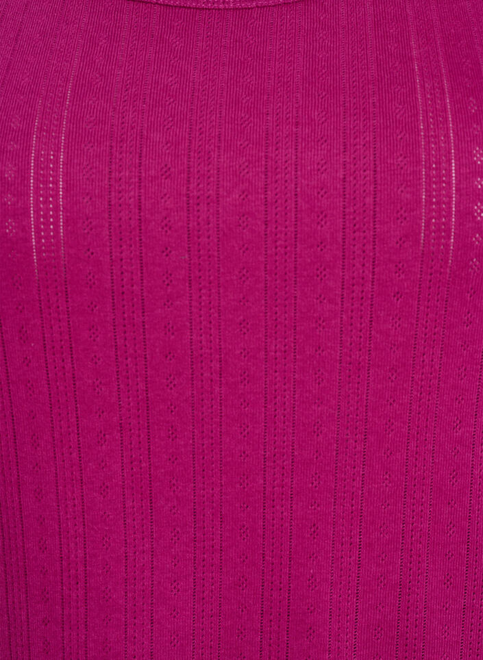 Haut de nuit en coton bio &agrave; motif textur&eacute;, Rose, Packshot image number 2