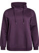 FLASH - Sweat &agrave; col montant et poches, Violet, Packshot image number 0