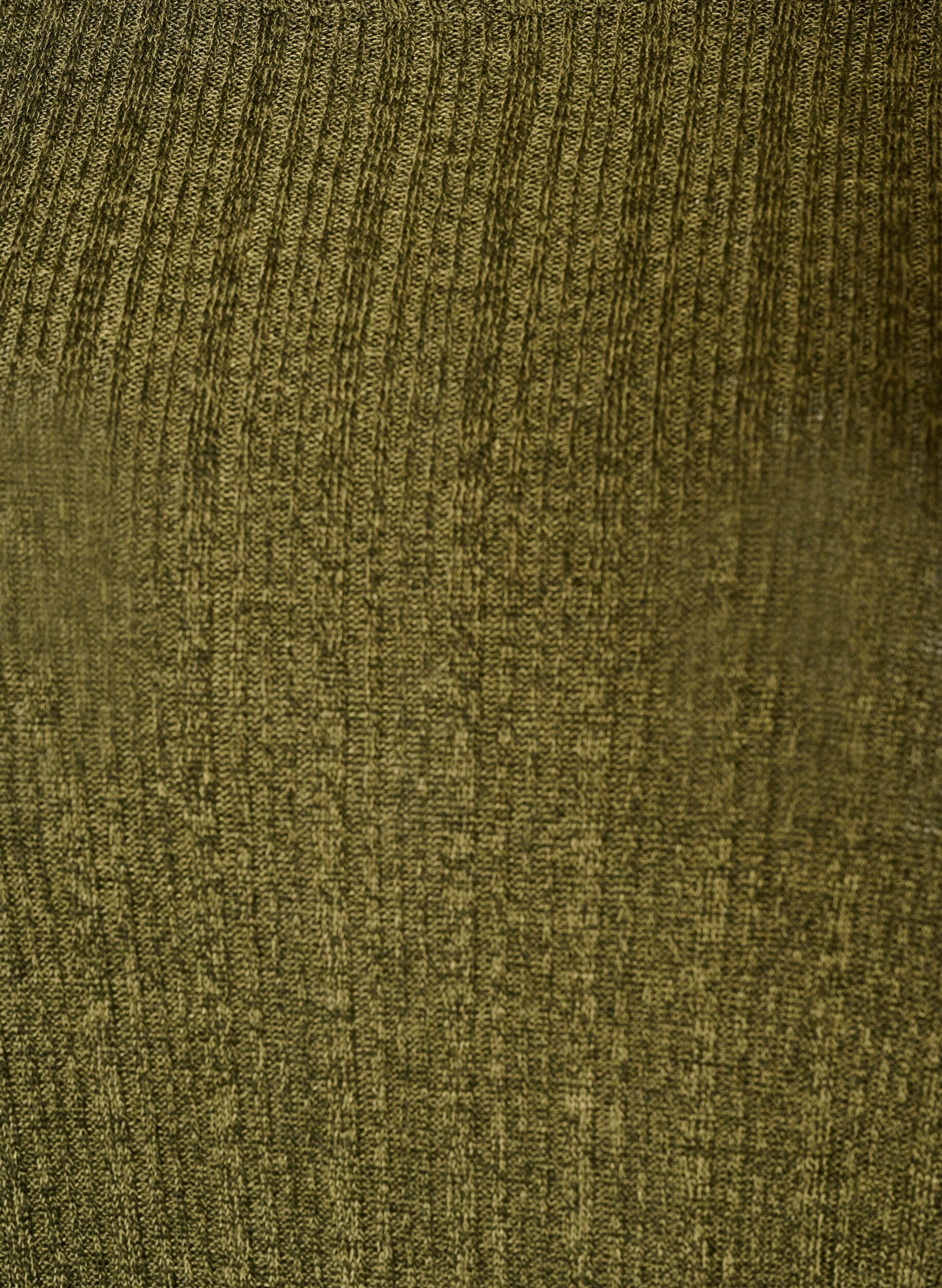ZizziBlouse en jersey avec structure c&ocirc;tel&eacute;e et manches longues, Vert fonc&eacute;, Packshot image number 2