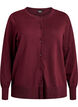 Cardigan en maille fine avec col rond, Bordeaux, Packshot image number 0