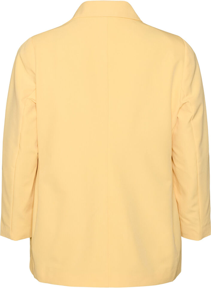 Blazer classique avec fermeture &agrave; boutons, Jaune clair, Packshot image number 1