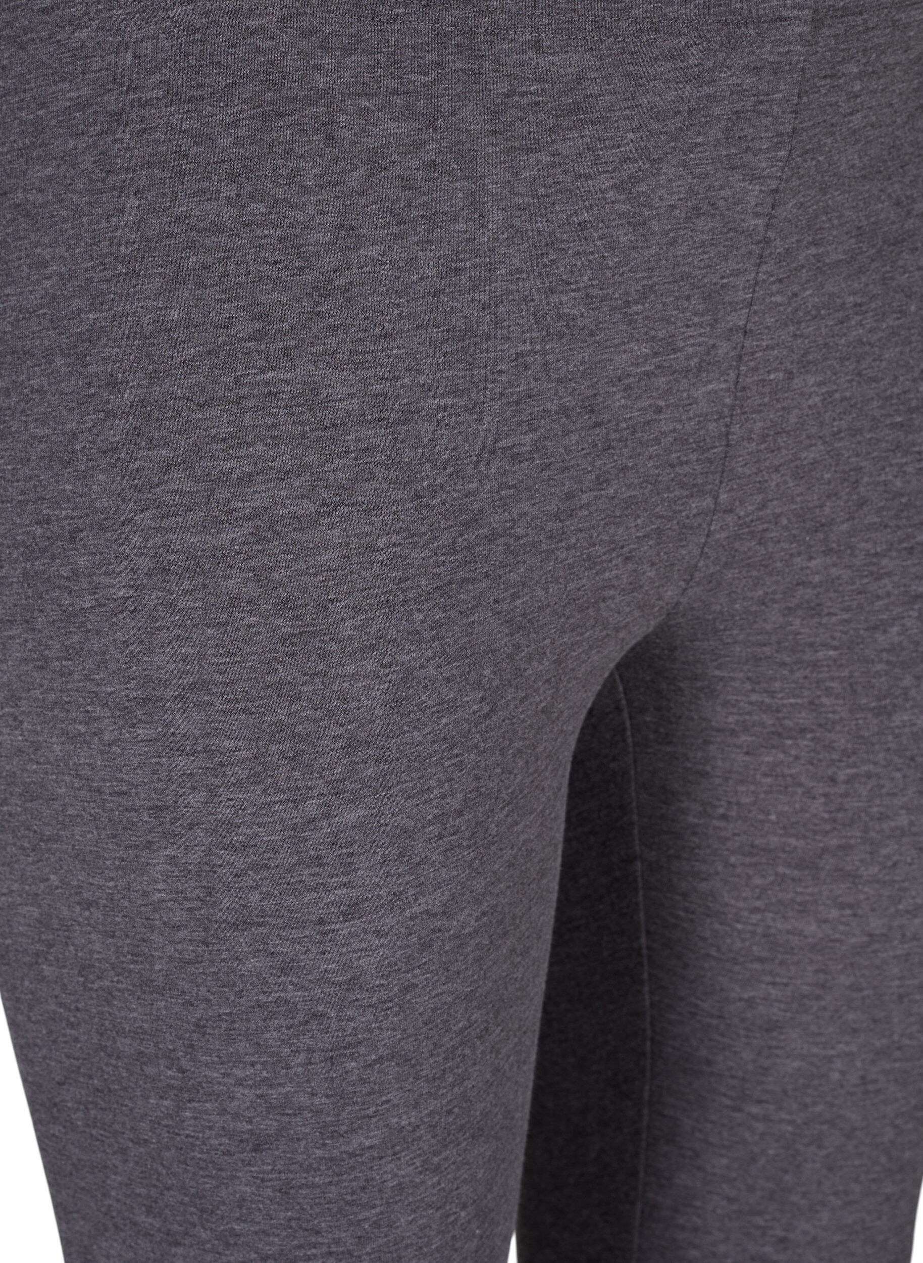 Zizzi Leggings m&eacute;lang&eacute; gris, Dark Grey Melange, Packshot image number 2