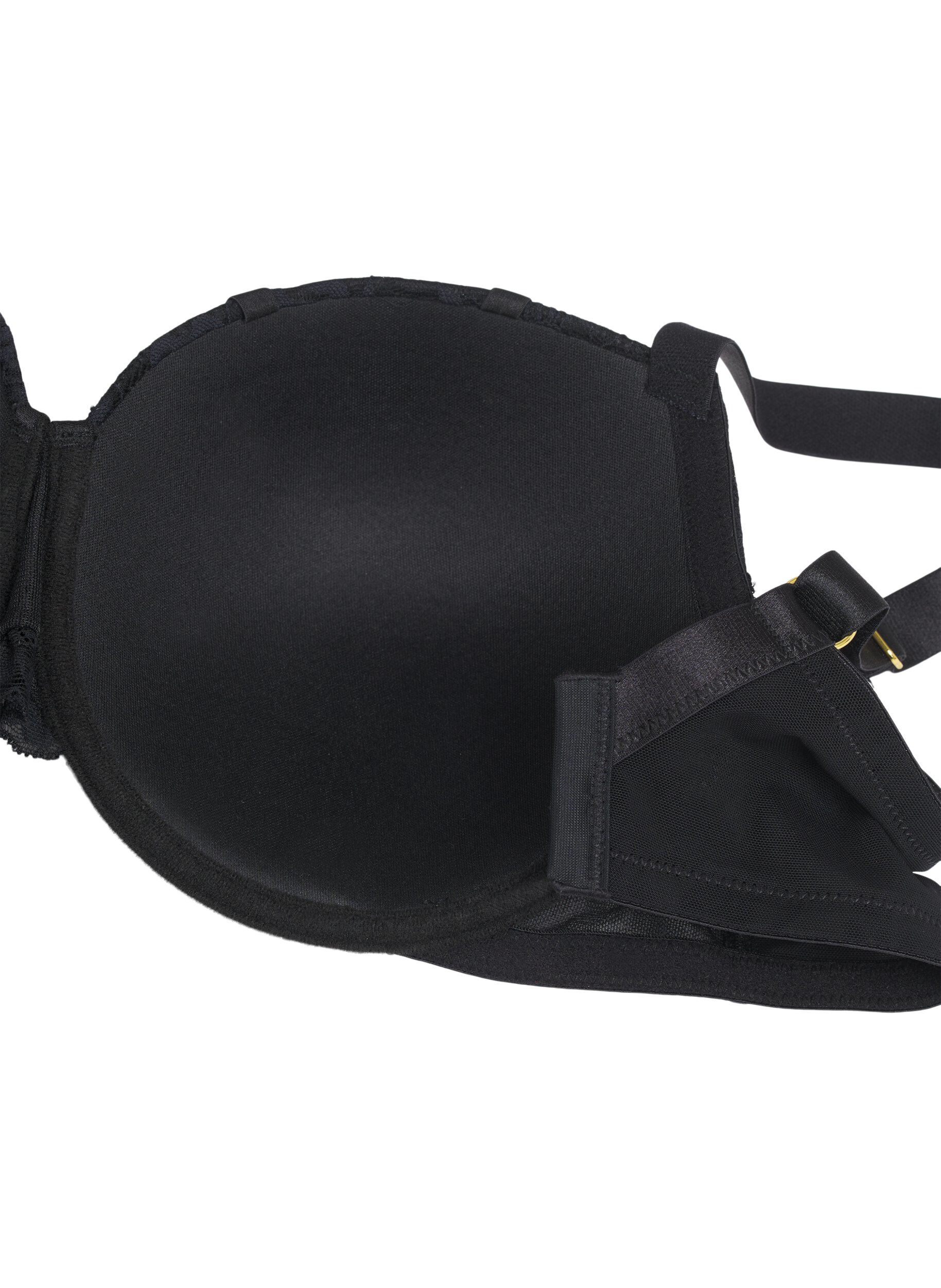 Zizzi Soutien-gorge moul&eacute; avec des d&eacute;tails de strass, Black, Packshot image number 3