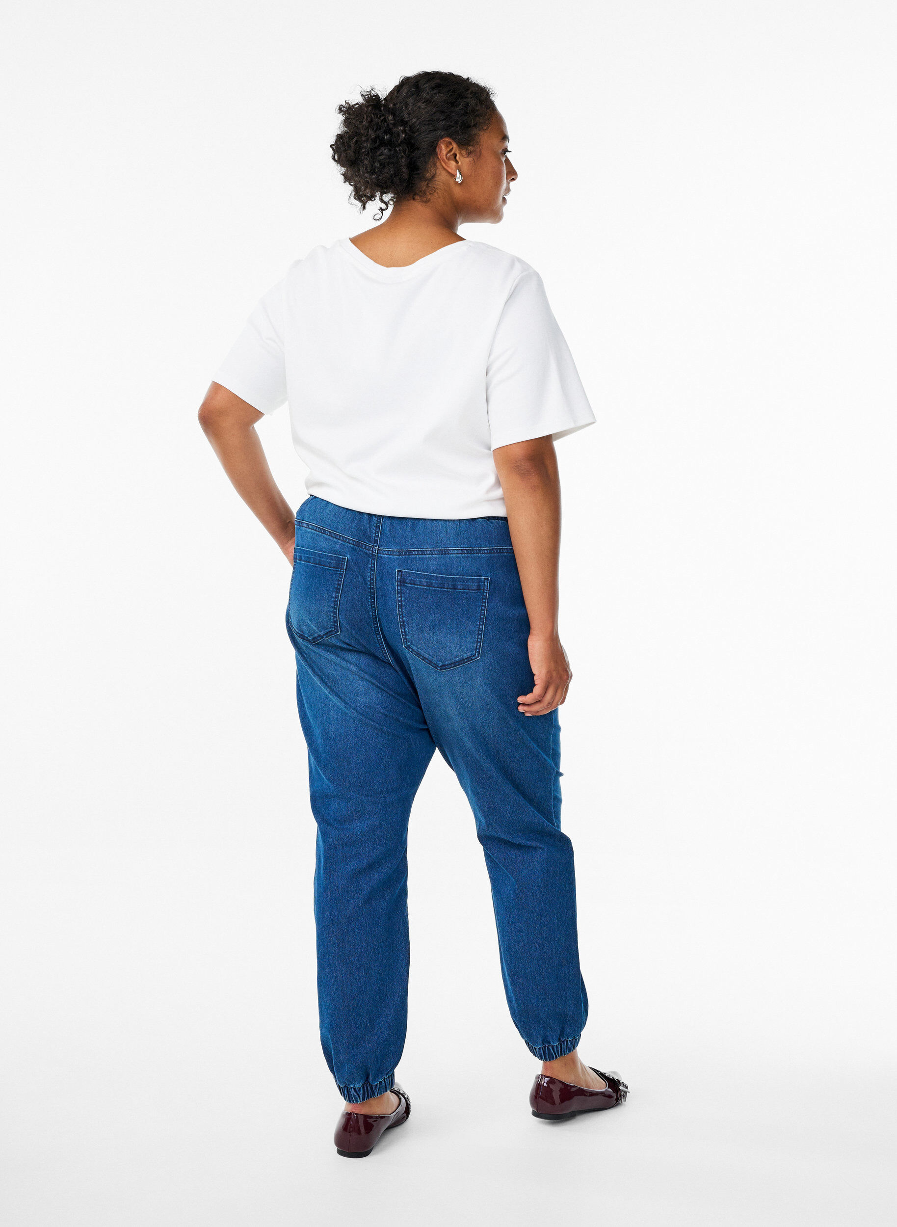 ZizziPantalon de jogging en denim avec des poches, Bleu, Model image number 2