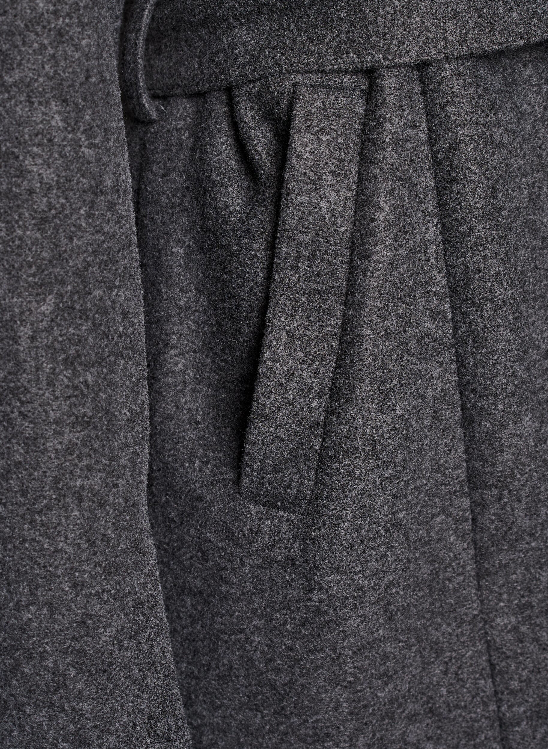 Zizzi Manteau court avec une ceinture, Gris, Packshot image number 3