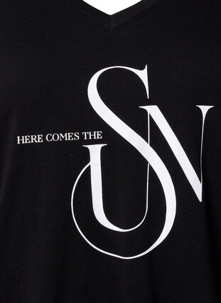 T-shirt en coton avec imprimé, Black SUN, Packshot image number 2