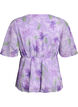 Chemise en mousseline &agrave; imprim&eacute; floral et manches courtes, Mauve, Packshot image number 1
