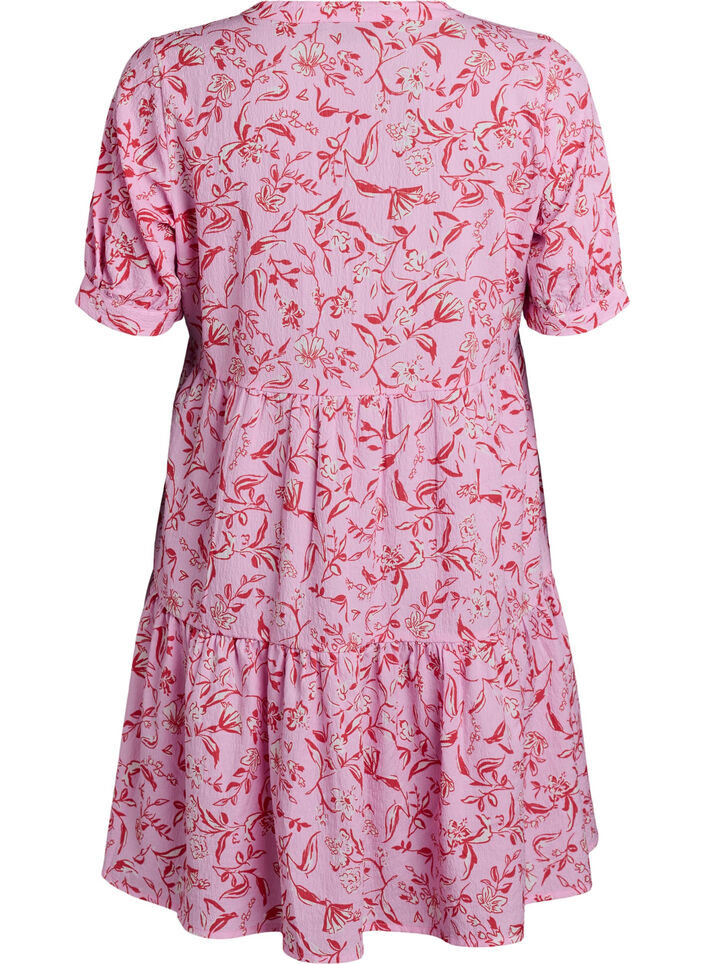 Robe courte coupe &eacute;vas&eacute;e, Violet, Packshot image number 1