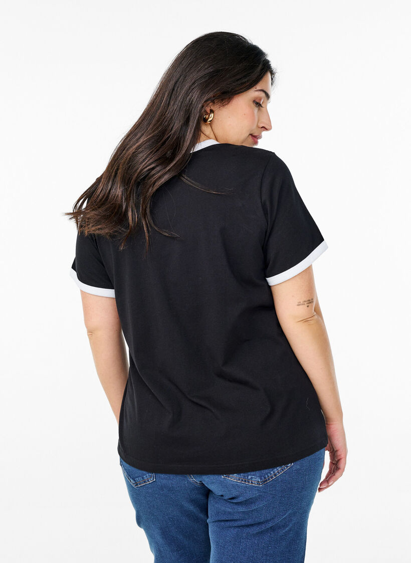 T-shirt avec texte imprimé, Black w.An. Wh.Paris, Model image number 1