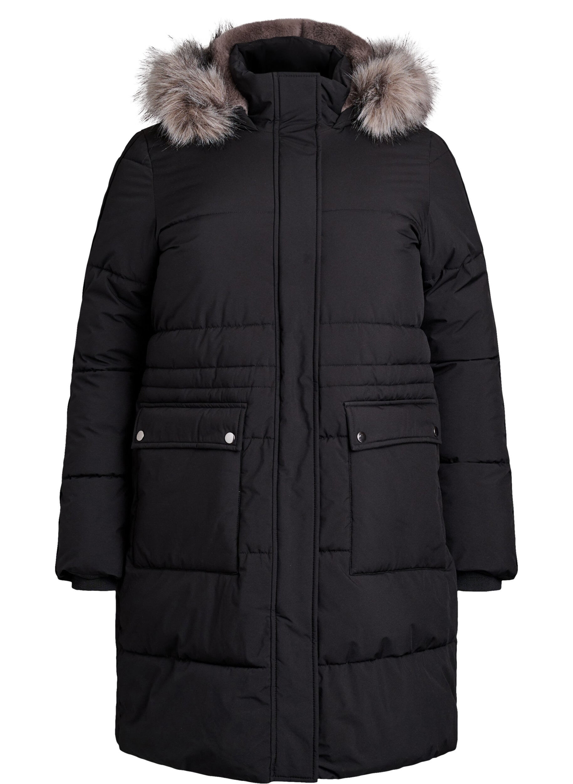 Parka d&eacute;perlante avec col en fausse fourrure