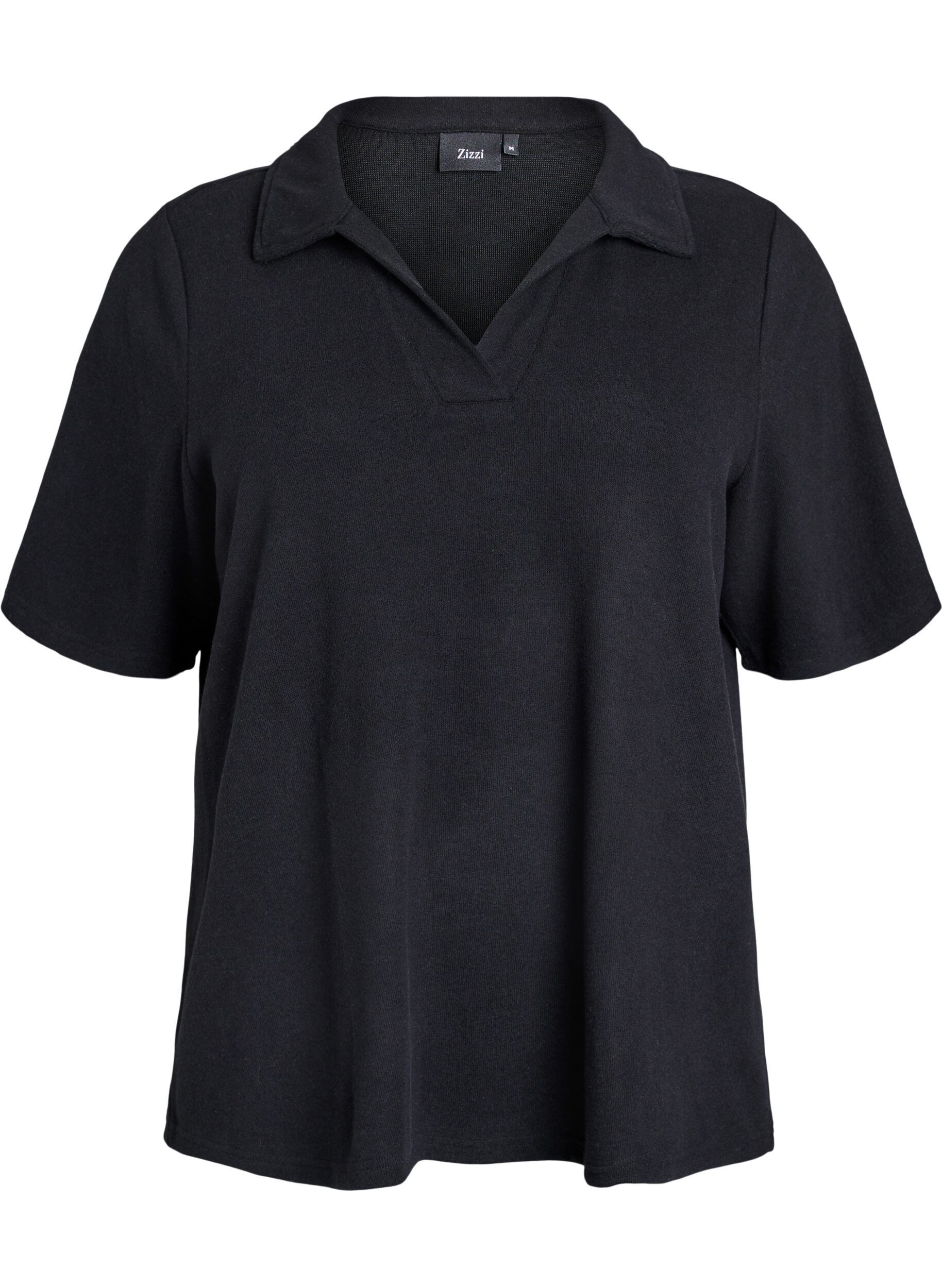 Blouse en jersey avec col et manches courtes