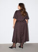 Robe midi en jacquard &agrave; motif cachemire et manches papillon, Marron, Model image number 1