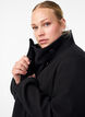 Manteau court &agrave; la coupe &eacute;vas&eacute;e, Noir, Model image number 4