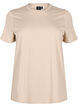 T-shirt basique en coton &agrave; col rond, Beige, Packshot image number 0
