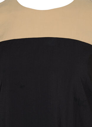 Chemise de nuit en viscose et à carreaux de couleur, Black Comb, Packshot image number 2