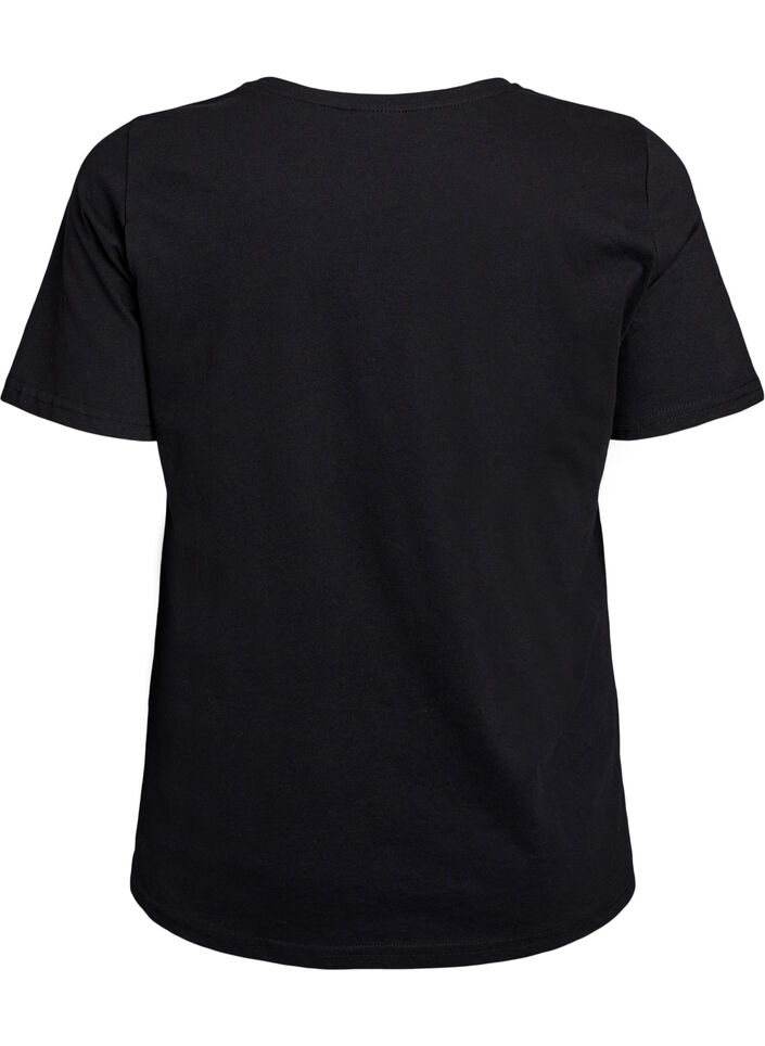 T-shirt imprim&eacute;, Noir, Packshot image number 1