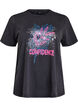 T-shirt en coton biologique avec une impression cool, Gris anthracite, Packshot image number 0