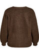Cardigan avec boutons d&eacute;coratifs et col en V, Marron, Packshot image number 1