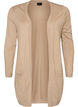 Long cardigan tricot&eacute; dans un m&eacute;lange de viscose, Beige, Packshot image number 0