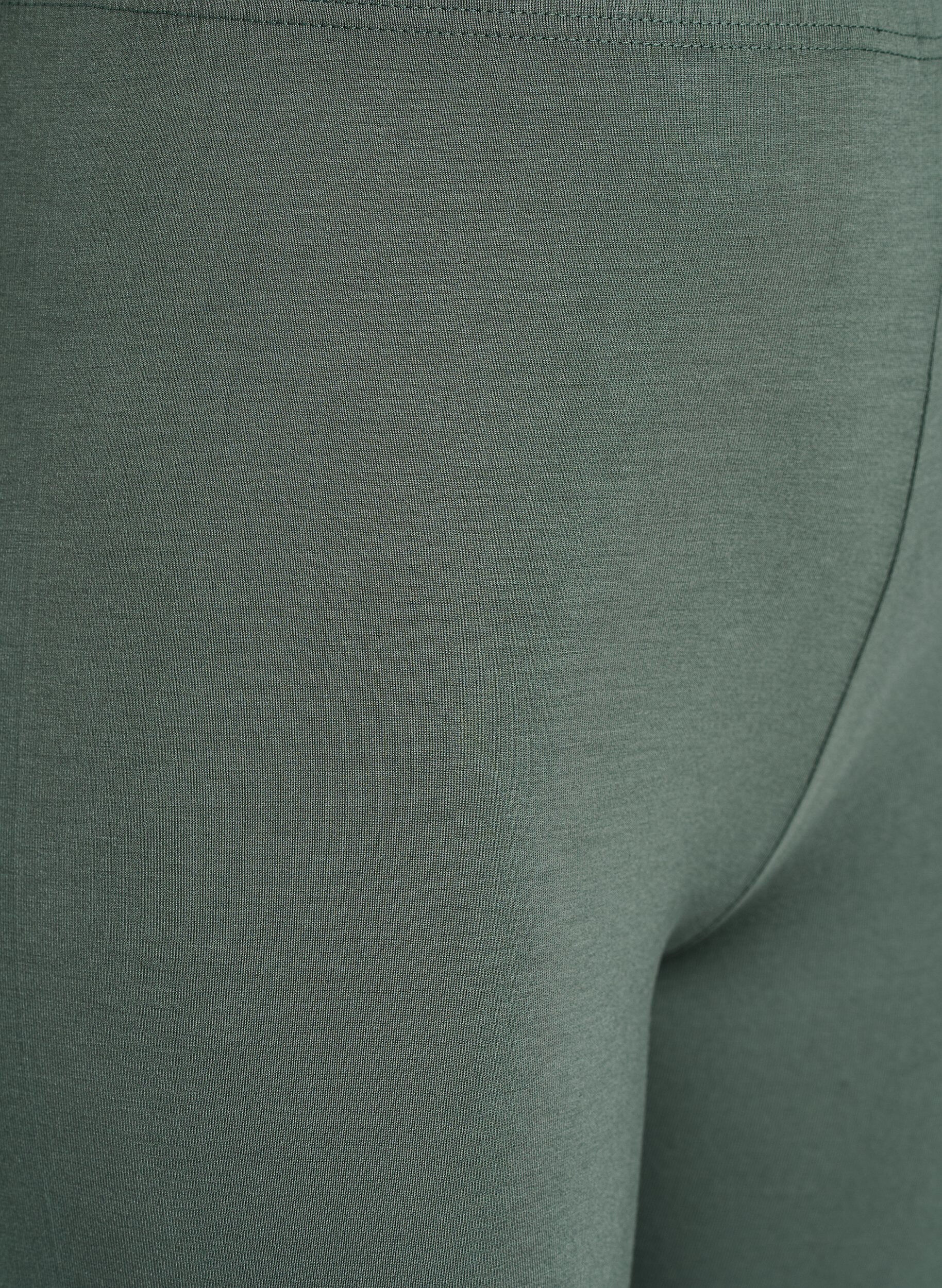 ZizziLeggings basiques longueur 3/4 en viscose, Vert fonc&eacute;, Packshot image number 2