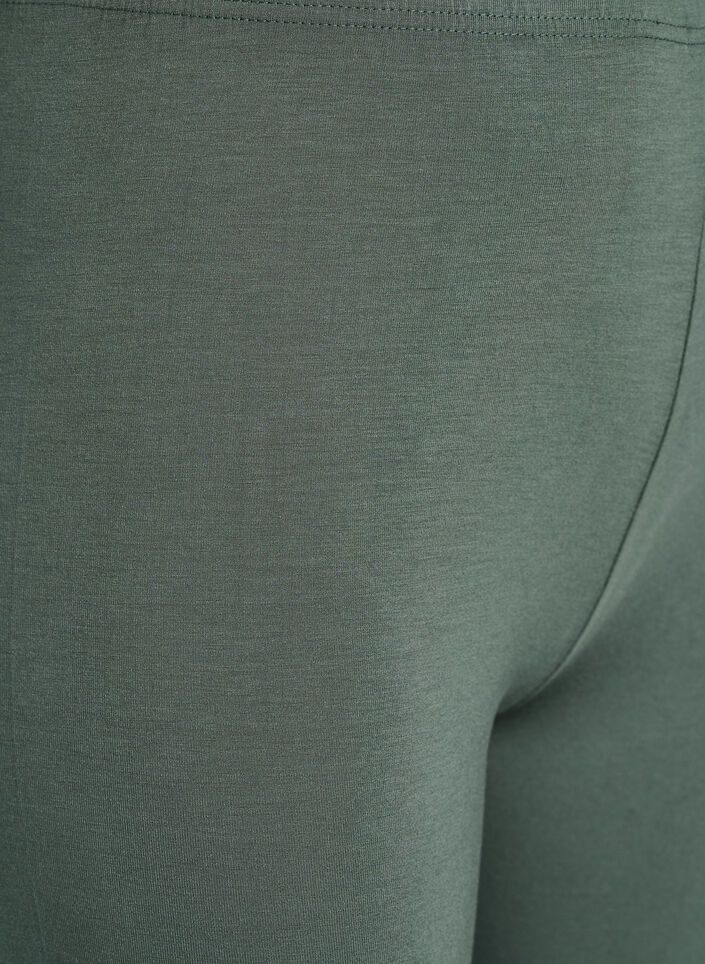 Leggings basiques longueur 3/4 en viscose, Vert fonc&eacute;, Packshot image number 2
