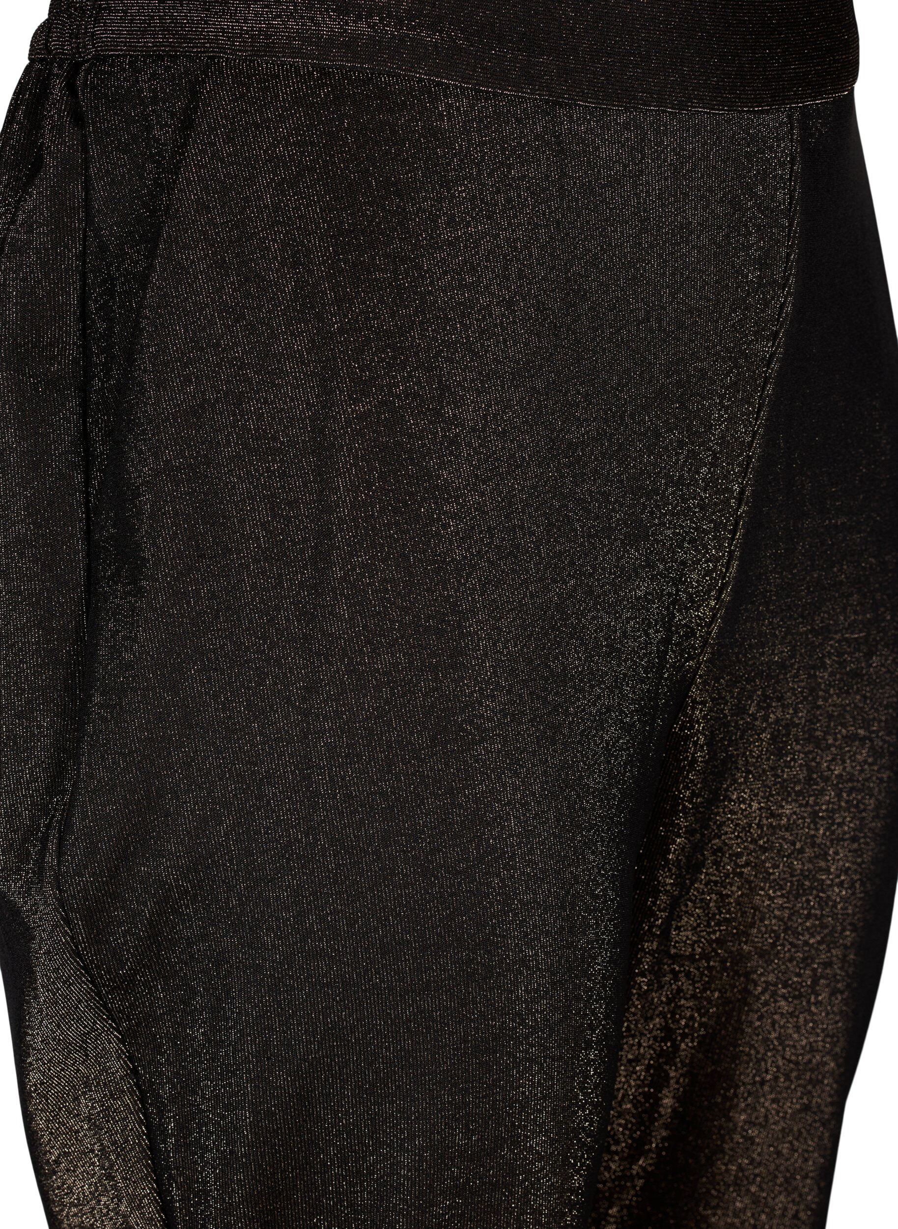Zizzi Pantalon Maddison avec mica, Black w. Lurex, Packshot image number 2
