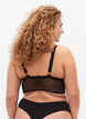 Bralette en dentelle avec rembourrage doux, Black, Model image number 1