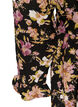 Robe midi &agrave; imprim&eacute; floral avec ceinture amovible &agrave; nouer, Noir, Packshot image number 3