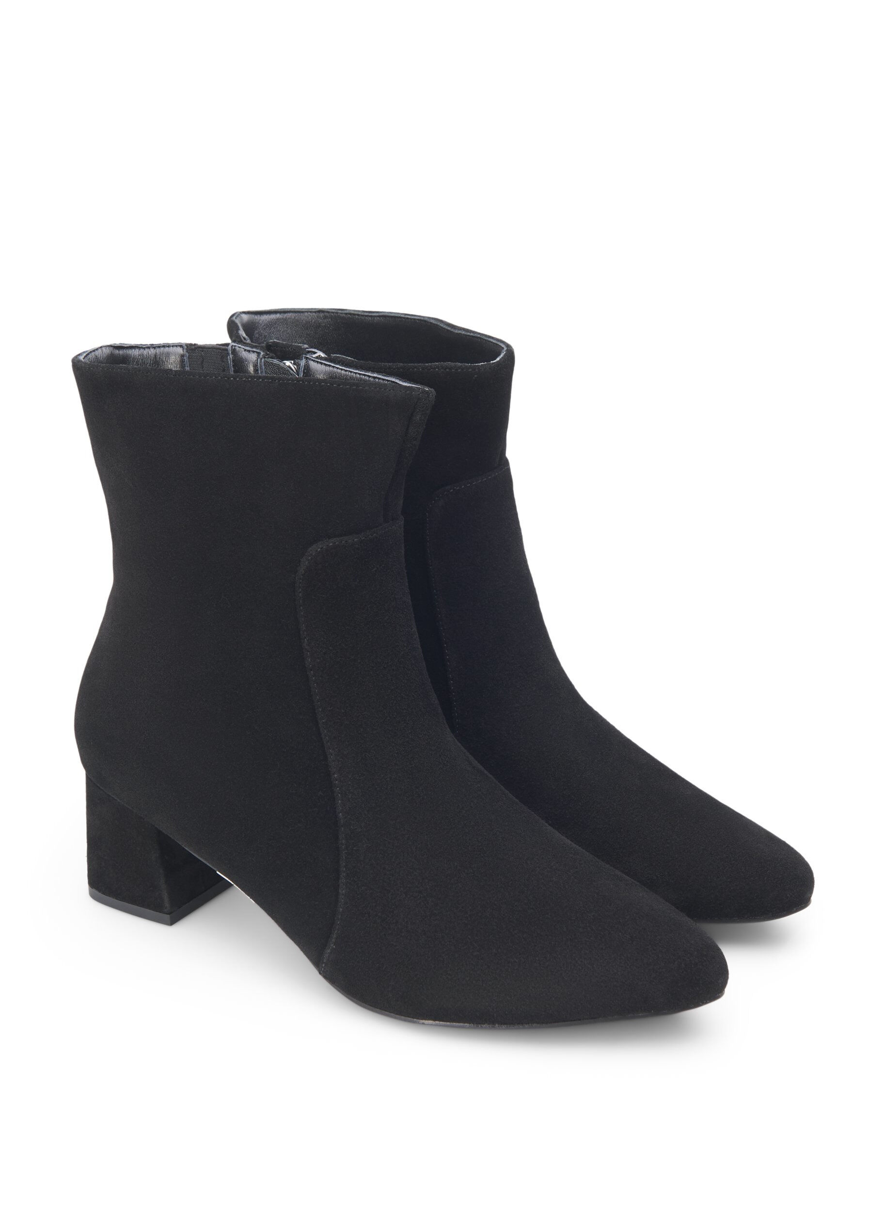 Zizzi Large &ndash; Bottes en daim &agrave; talon, Black, Packshot image number 1