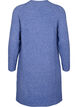 Robe en tricot côtelé avec fente, Gray Blue Mel., Packshot image number 1