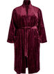 Peignoir en velours doux avec poches, Bordeaux fonc&eacute;, Packshot image number 0