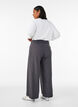 Pantalon de tailleur avec plis marqu&eacute;s et ceinture &agrave; nouer, Gris anthracite, Model image number 1