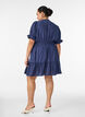 Robe courte en viscose avec volants, Bleu, Model image number 2