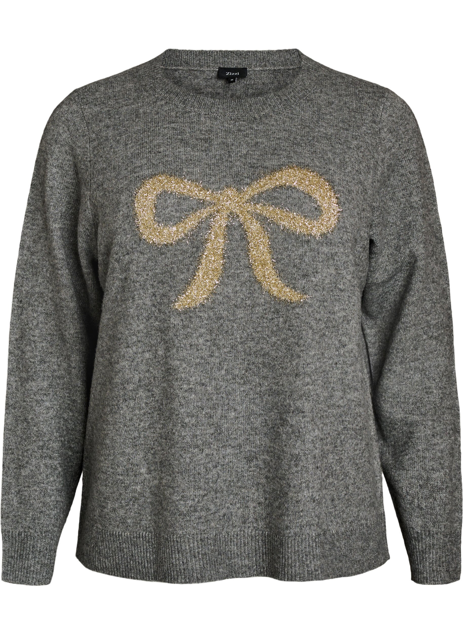 ZizziPull avec n&oelig;ud &agrave; paillettes, Gris, Packshot image number 0