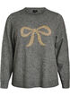 Pull avec n&oelig;ud &agrave; paillettes, Gris, Packshot image number 0