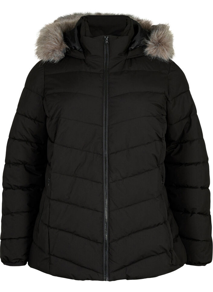Veste courte &agrave; capuche, Noir, Packshot image number 0