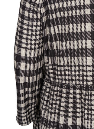 Robe à carreaux avec forme trapèze et manches longues, Check, Packshot image number 3