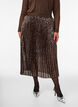 Jupe midi coupe &eacute;vas&eacute;e &agrave; sequins, Marron, Model image number 2