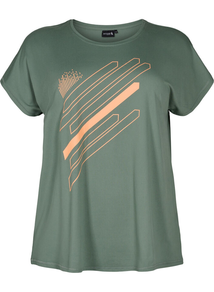 T-shirt d'entraînement à manches courtes avec impression, Laurel W. w. Print, Packshot image number 0