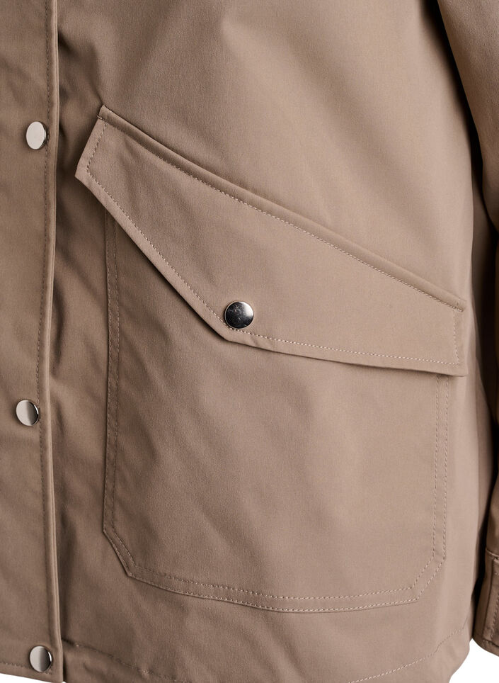Veste courte de printemps avec capuche amovible, Beige, Packshot image number 3