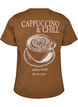 T-shirt en coton avec imprim&eacute;, Marron, Packshot image number 1