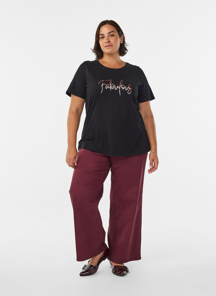 FLASH - T-shirt imprim&eacute;, Noir, Model image number 1