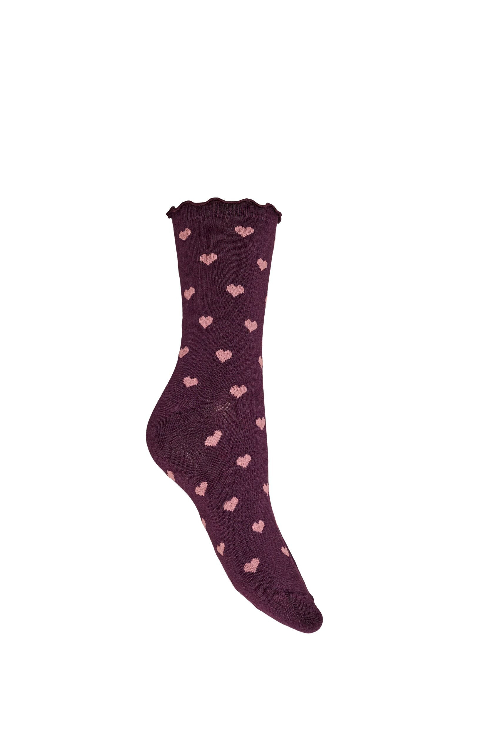 ZizziChaussettes en coton avec des motifs, Bordeaux, Packshot image number 1
