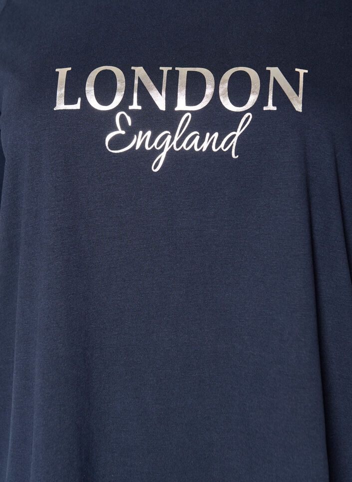 T-shirt imprim&eacute;, Bleu, Packshot image number 2