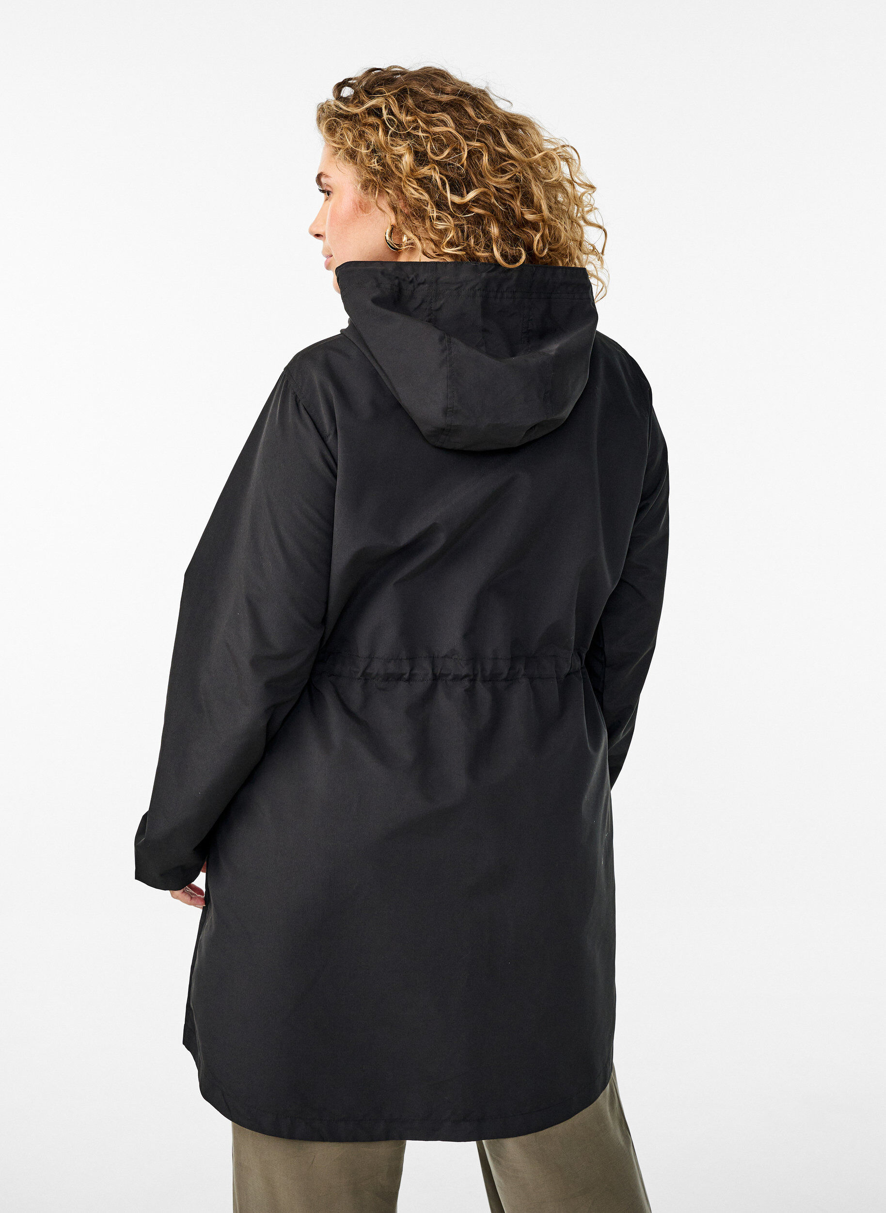 ZizziParka l&eacute;g&egrave;re avec capuche, Noir, Model image number 2