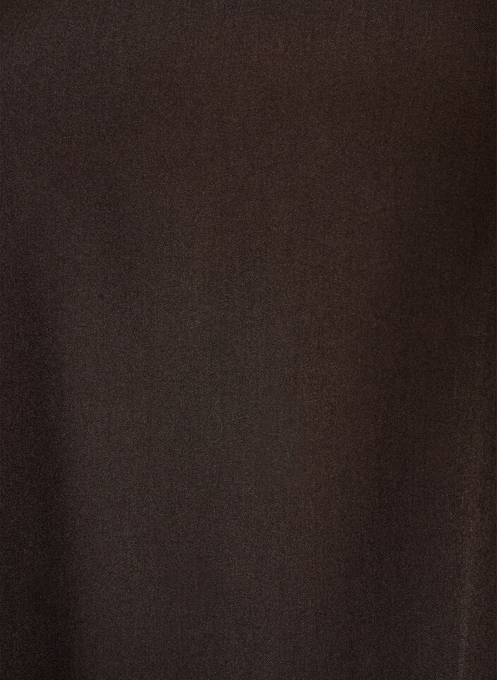 Robe coupe &eacute;vas&eacute;e sans manches &agrave; fines rayures, Marron, Packshot image number 2