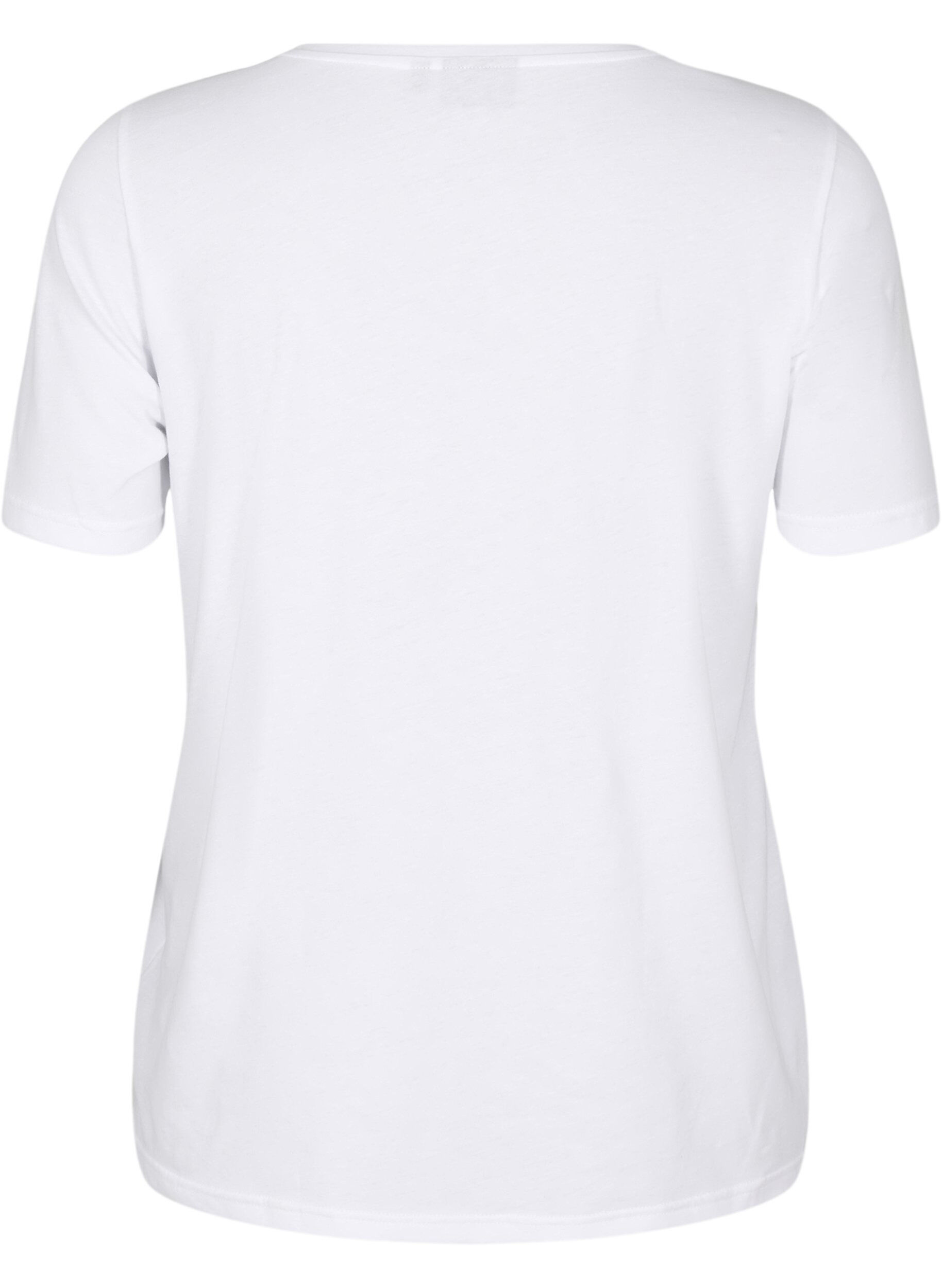 Zizzi FLASH &ndash; T-shirt avec motif, Blanc, Packshot image number 1