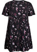 Robe courte avec imprim&eacute; floral, Noir, Packshot image number 0