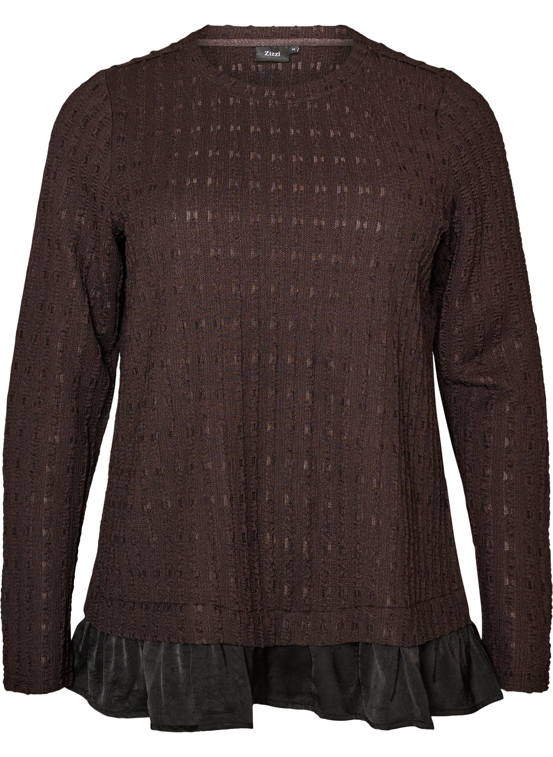 Blouse structur&eacute;e avec ourlet &agrave; volants